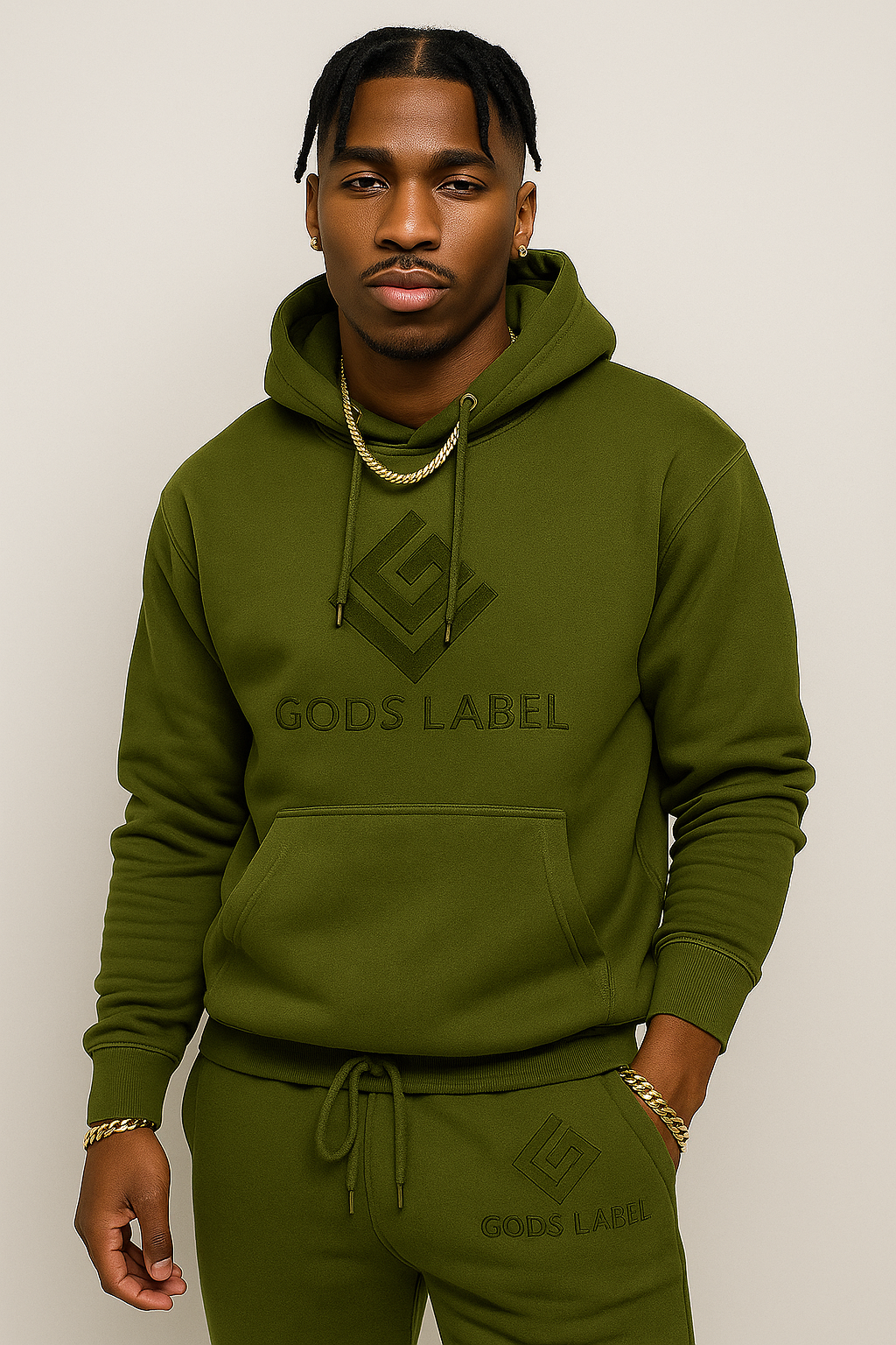 Signature Hoodie + Jogger Set - Olive Green