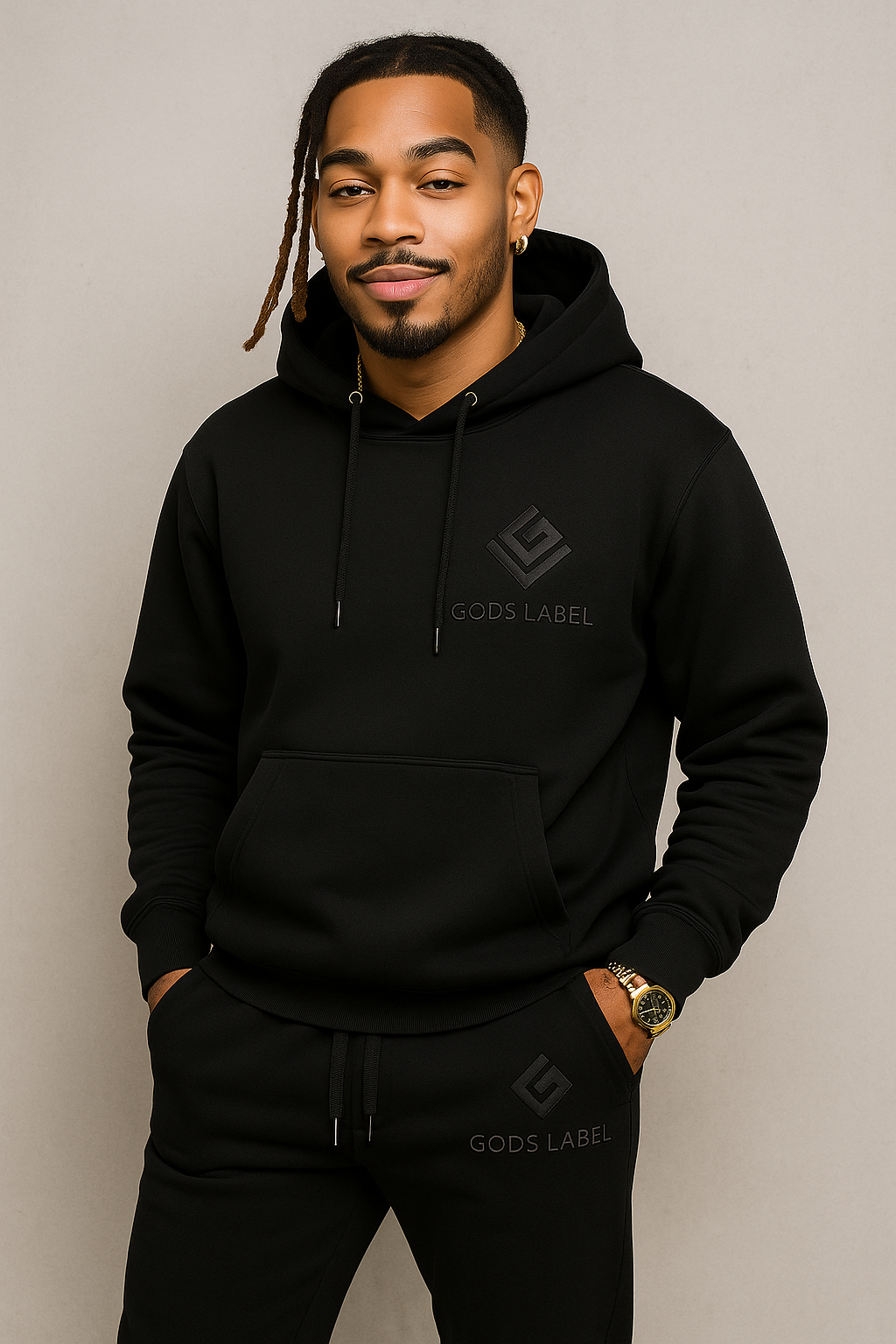 Signature Hoodie + Jogger Set - Black