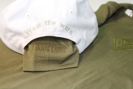 God’s Label Logo Hat – “Wear The Word” Edition Olive Green