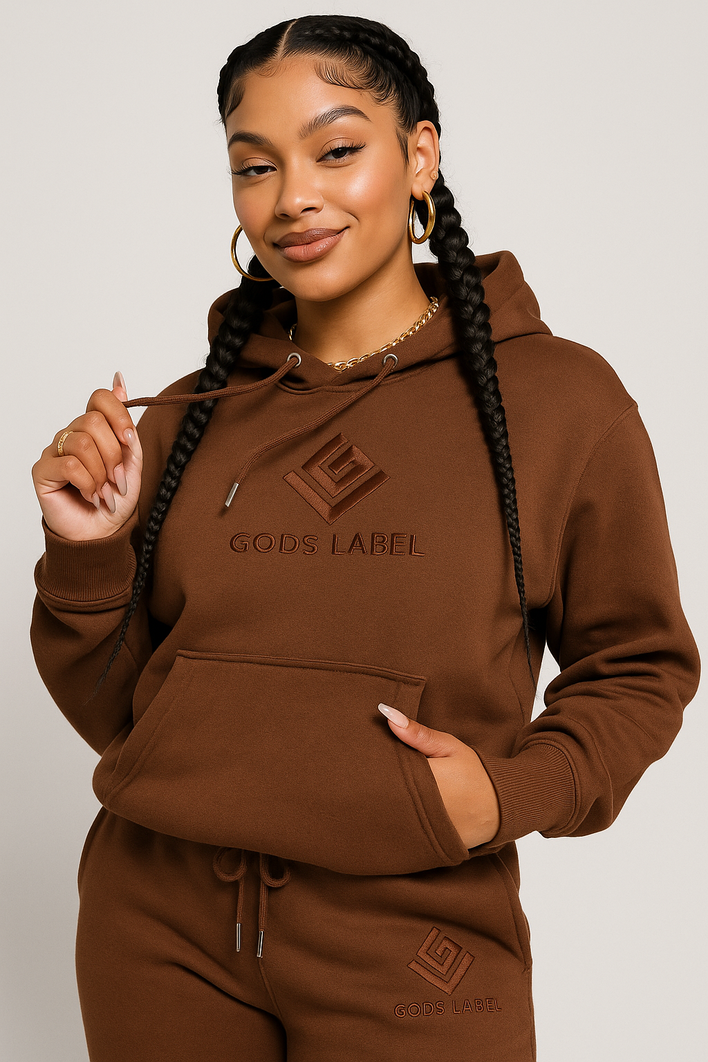 Signature Hoodie + Jogger Set - Chocolate Brown
